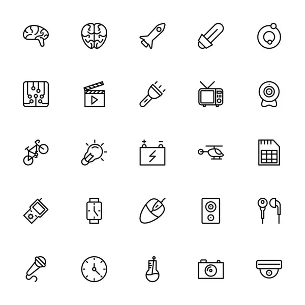 Science and Technology Line Vector Icons 11 — Stock Vector