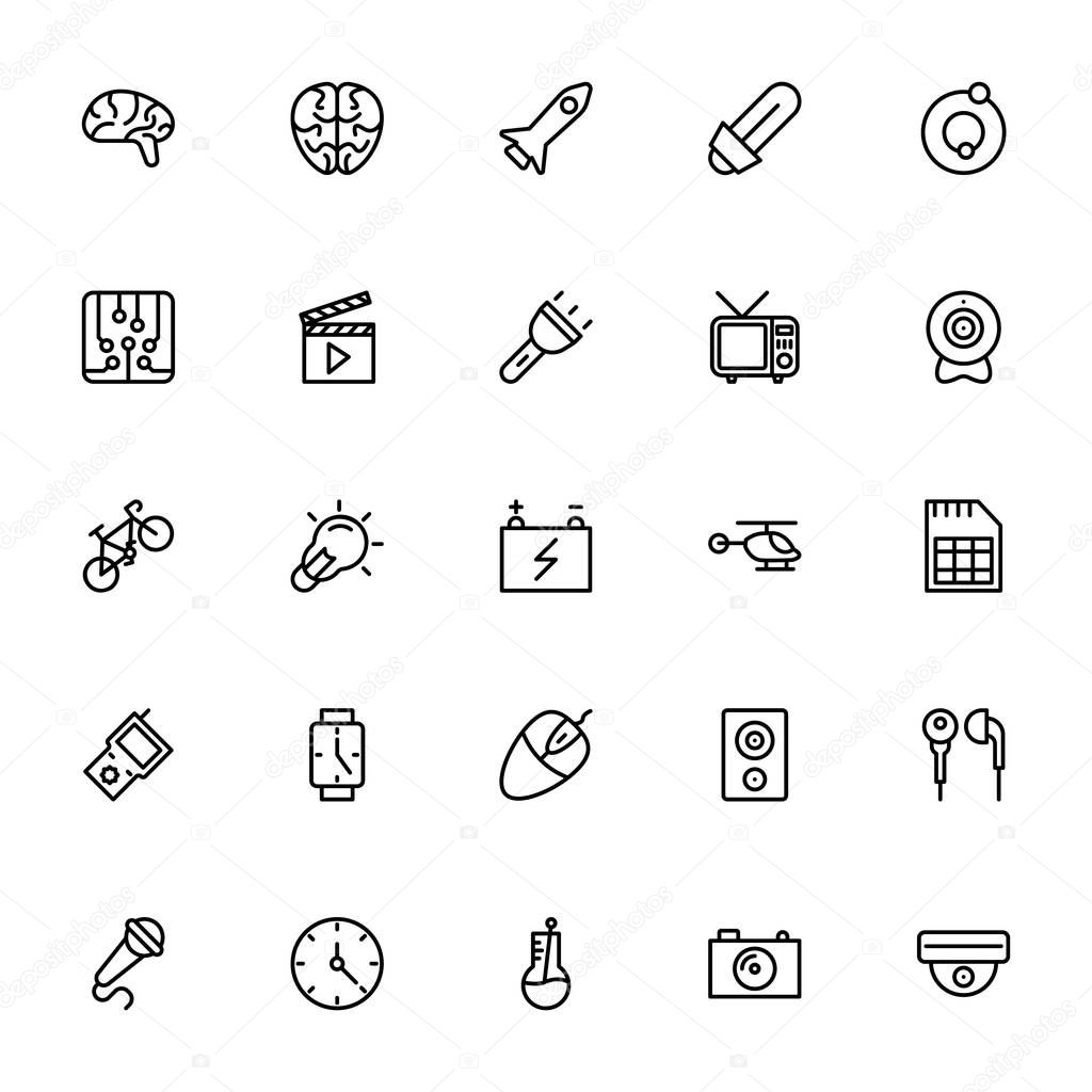 Science and Technology Line Vector Icons 11