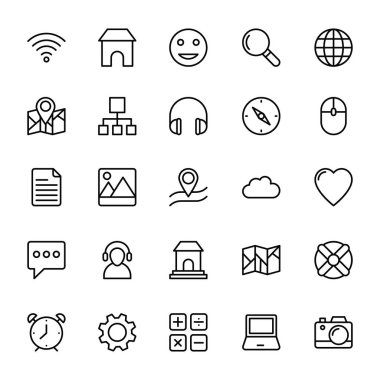 Web ve mobil UI çizgi vektör simgeler 5
