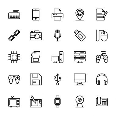 Web ve mobil UI çizgi vektör simgeler 15