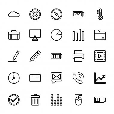 Web ve mobil UI çizgi vektör simgeler 18