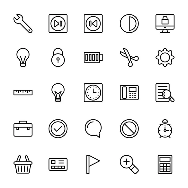 Iconos de vectores de línea de interfaz de usuario web y móvil 10 — Archivo Imágenes Vectoriales