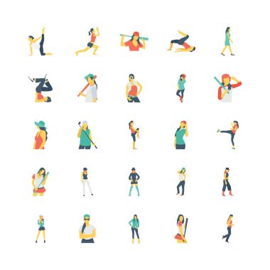 İnsan renk vektör simgeler 4