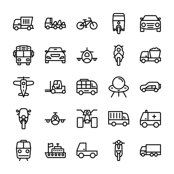 Auto lijn Vector Icons 6 — Stockvector