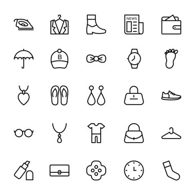 Moda çizgi vektör simgeler 4