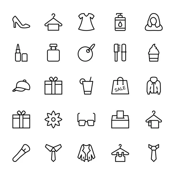 Fashion Line Vector Icons 1 — Stock Vector