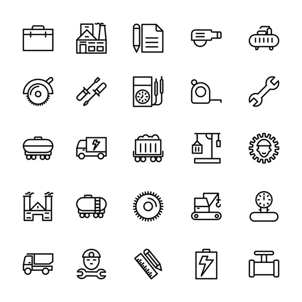 Industriële lijn Vector Icons 3 — Stockvector