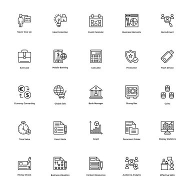 İş ve finansal simgeler vektör 17
