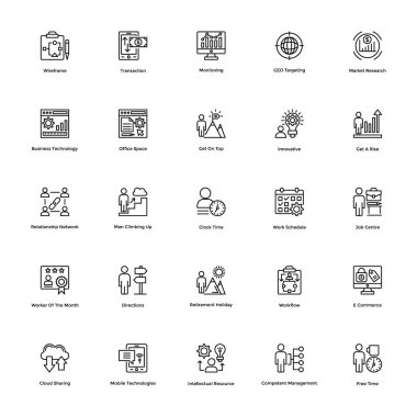 İş ve finansal simgeler vektör 22