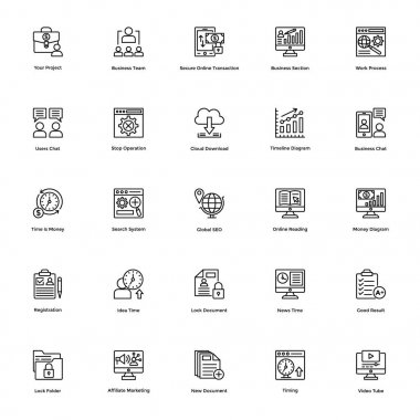 Business and Financial Icons Vector 24 clipart