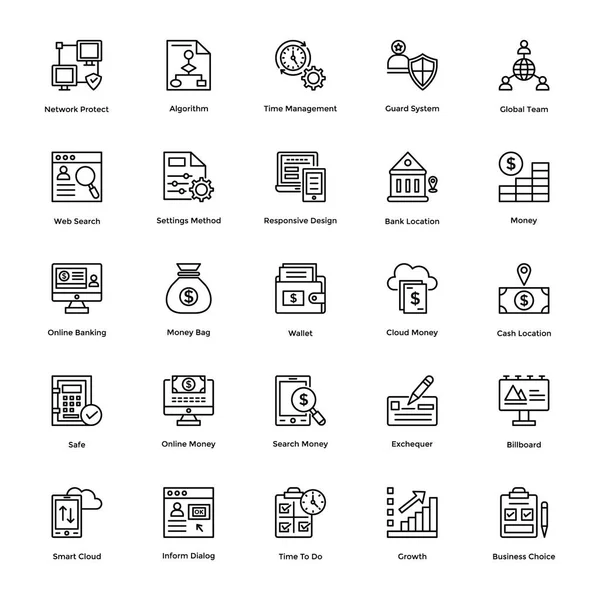 İş ve finansal simgeler vektör 13