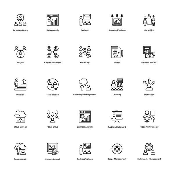 Вектор деловых и финансовых икон 26
