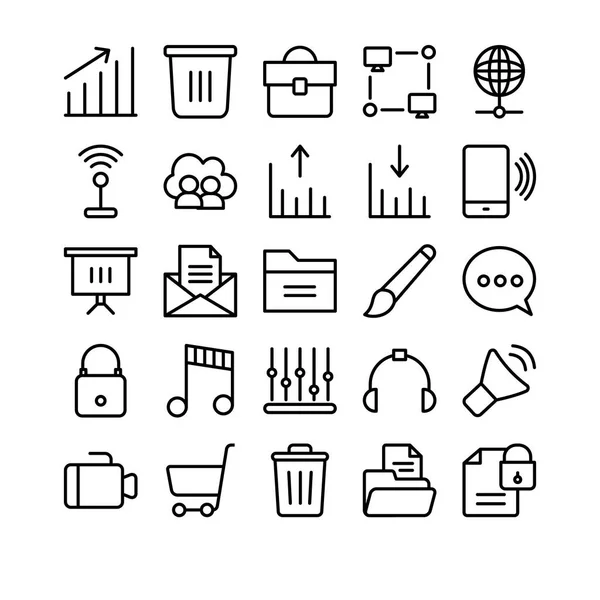 Web Design lijn Vector Icons 7 — Stockvector