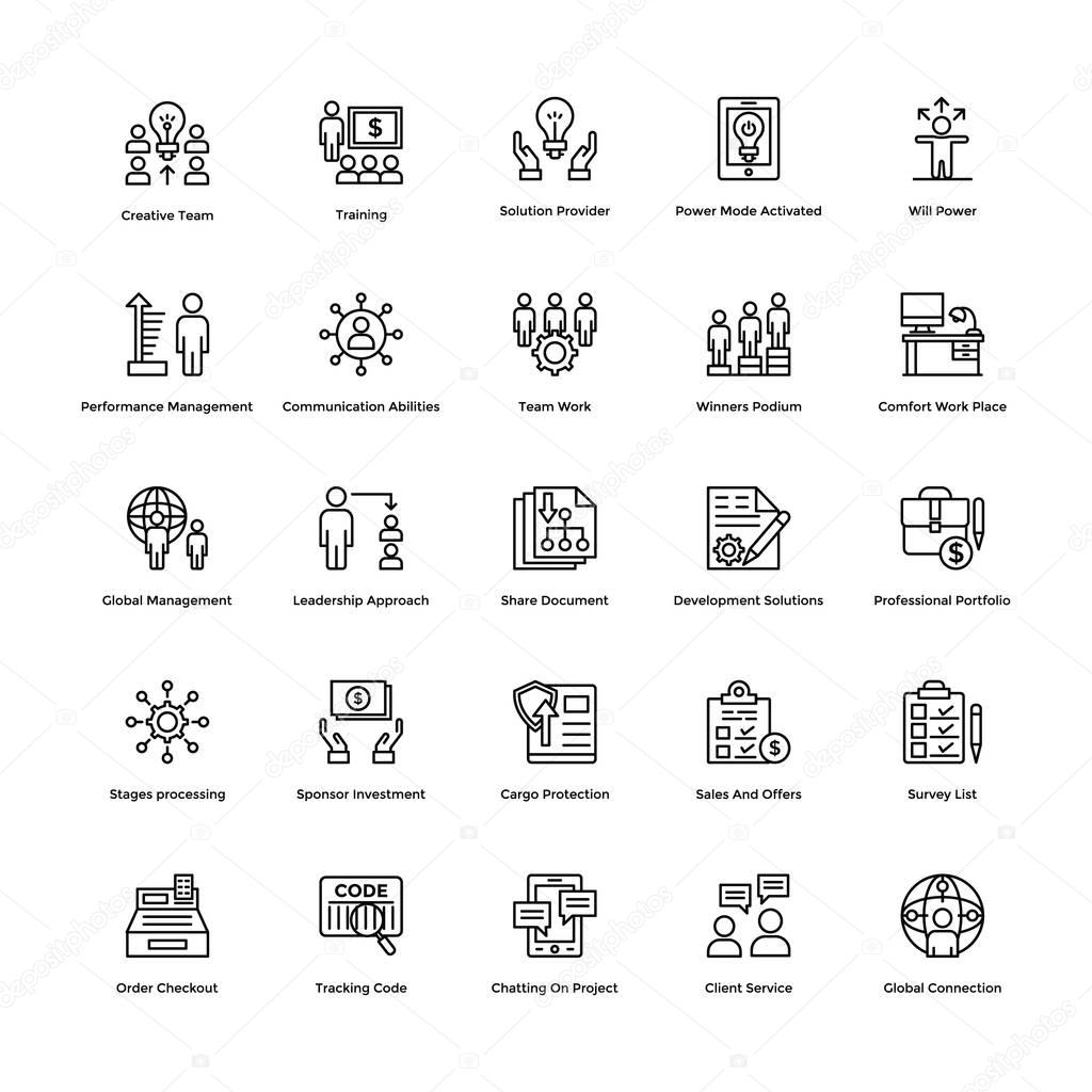 Business and Finance Line Vector Icons 7