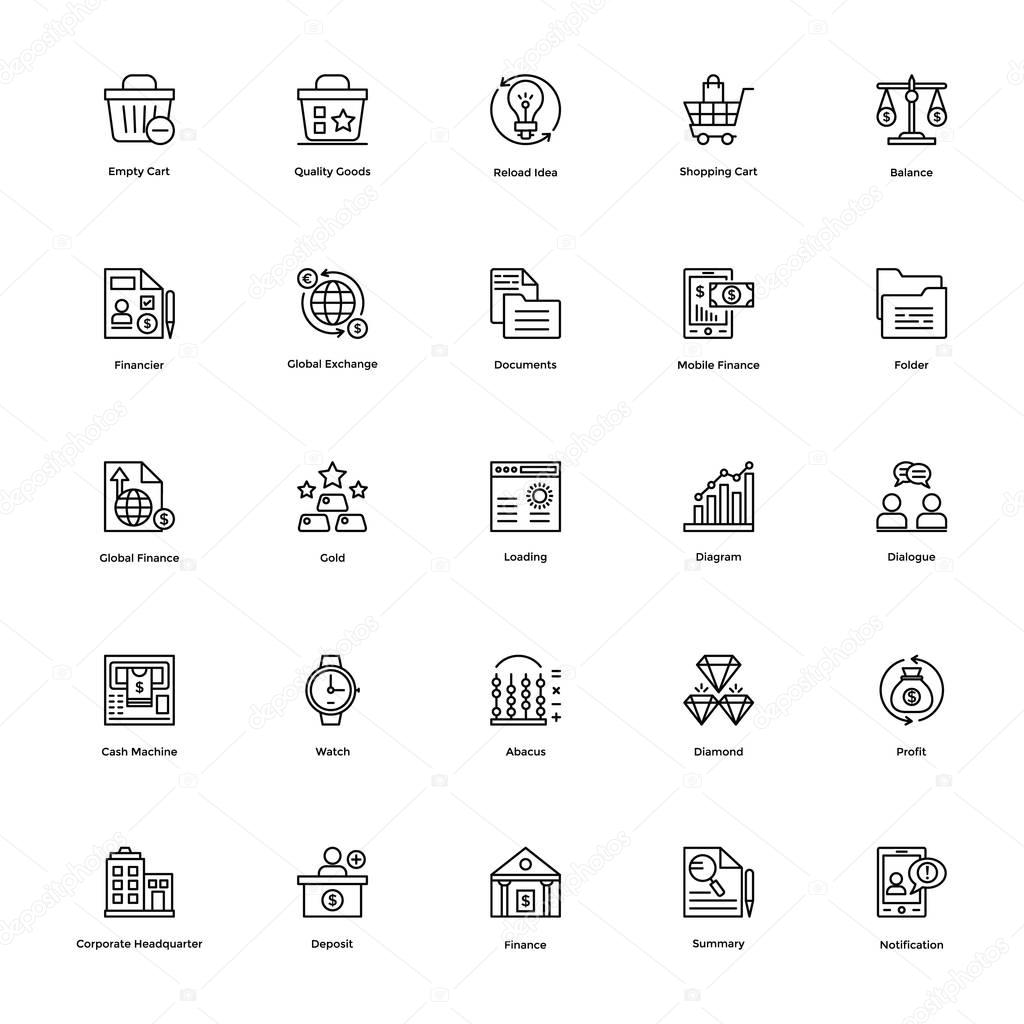 Business and Financial Icons Vector 15