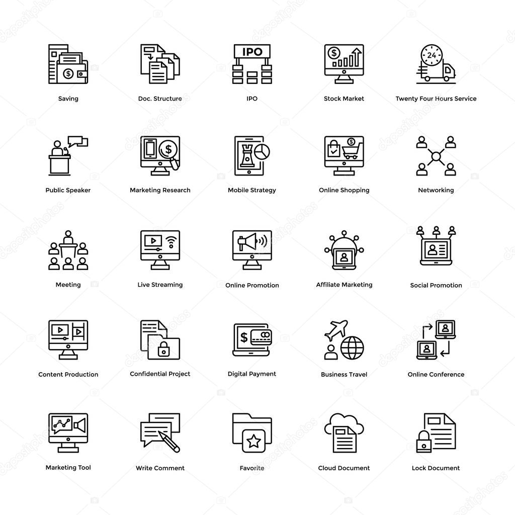 Business and Financial Icons Vector 12