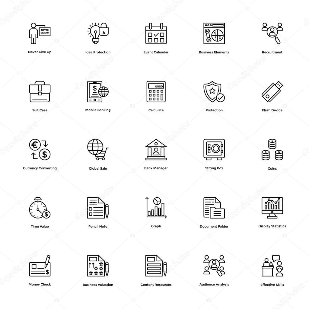 Business and Financial Icons Vector 17