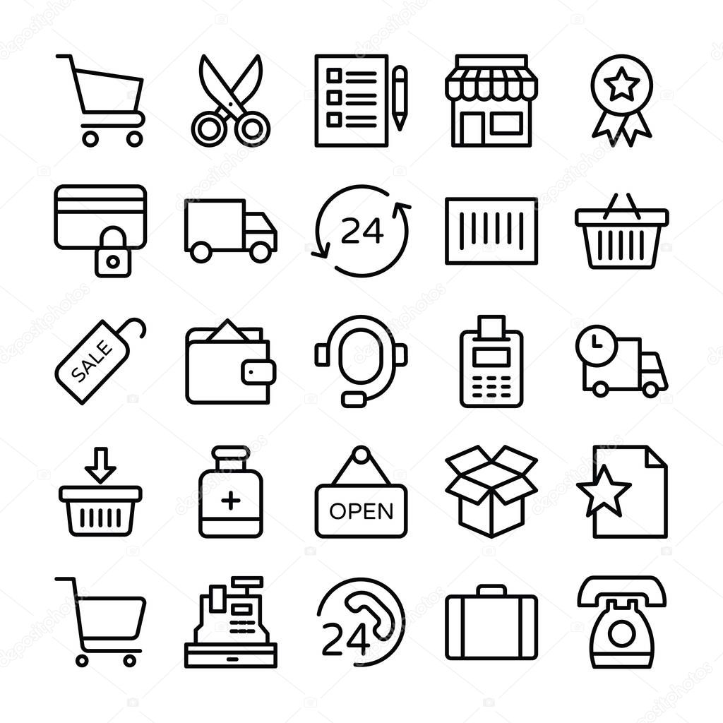 Shopping and E Commerce Icons Vector Collection 8