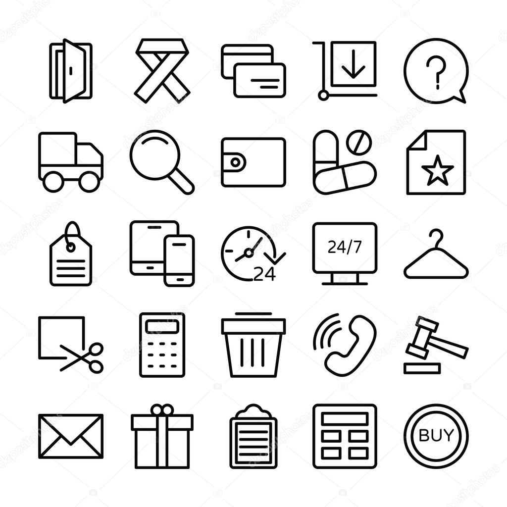 Shopping and E Commerce Icons Vector Collection 7