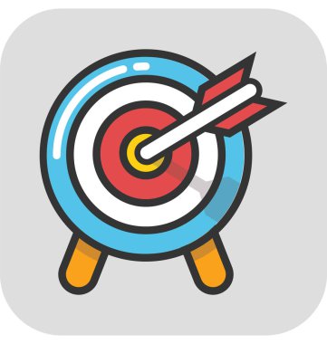 dart tahtası vektör simgesi