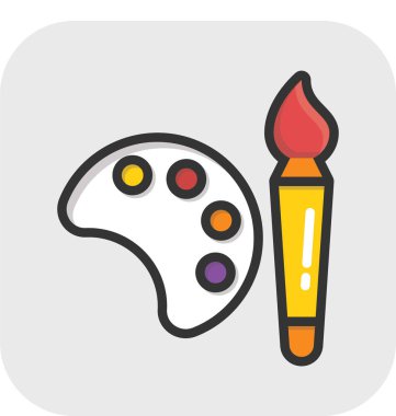 Resim paleti vektör simgesi