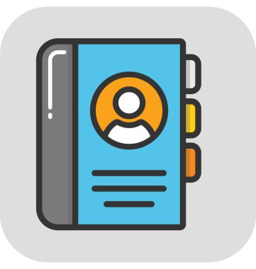 Adres defteri vektör simgesi