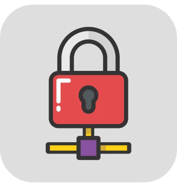 Sunucu kilit vektör simgesi