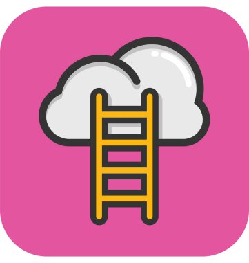 Bulut hosting vektör simgesi