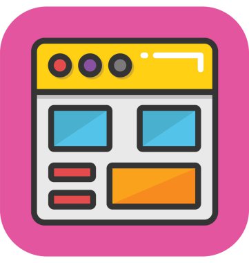 Web sitesi düzeni vektör simge