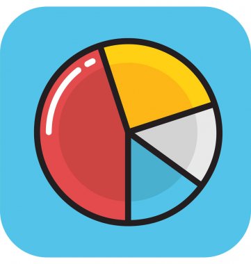 pasta grafiği vektör simgesi