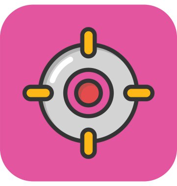 Keskin nişancı görme vektör simgesi