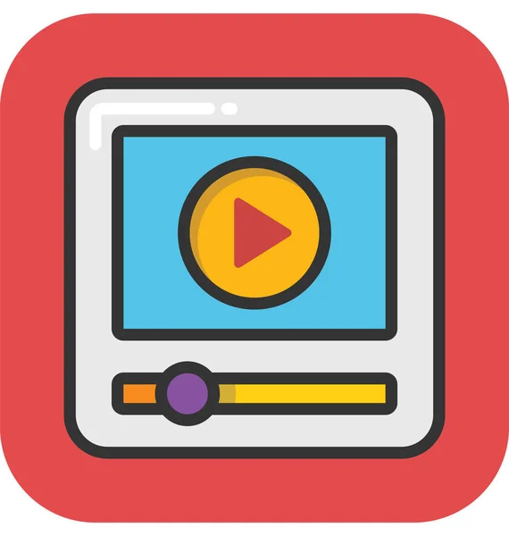 Video Player Vector Icon — Stock Vector