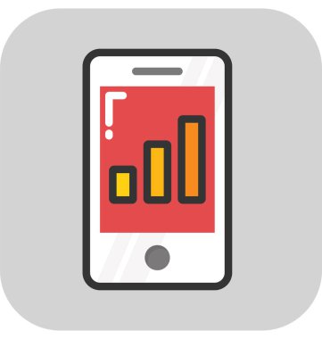 Mobil grafik vektör simgesi
