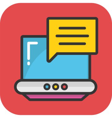 çevrimiçi sohbet vektörü simgesi