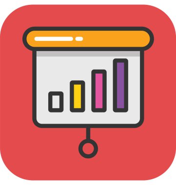 Grafik sunum vektör simgesi