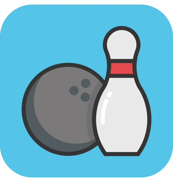 Bowling vector pictogram — Stockvector