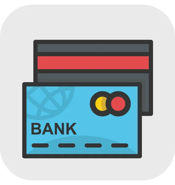 Cartão de crédito vetor ícone — Vetor de Stock