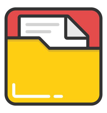 Proje dosya vektör simgesi