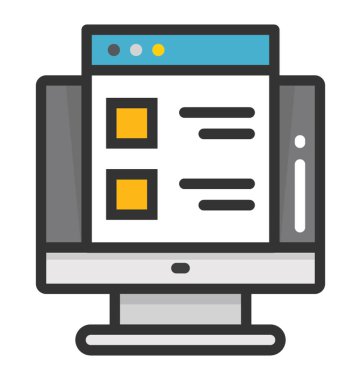 Web sitesi düzeni vektör simge