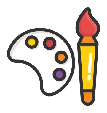 Resim paleti vektör simgesi