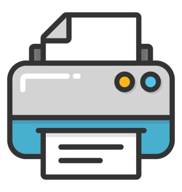 Yazıcı vektör simgesi