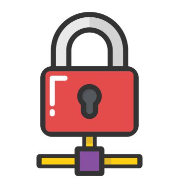 Sunucu kilit vektör simgesi