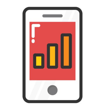 Mobil grafik vektör simgesi