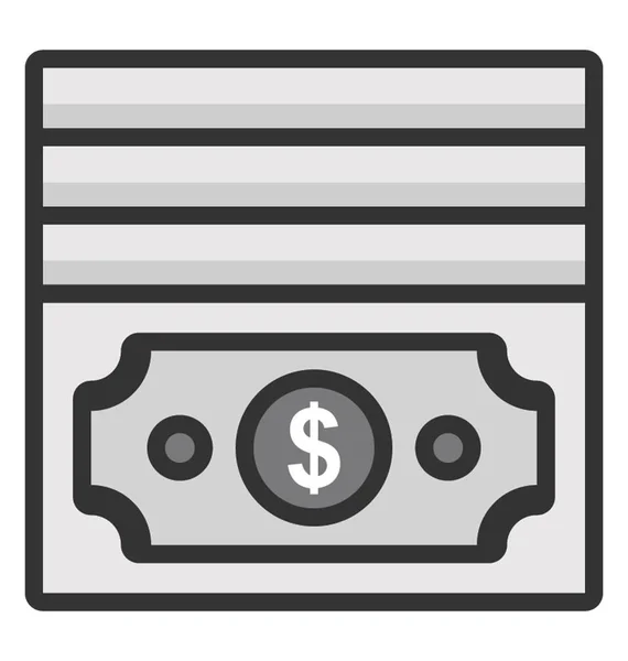 Εικονίδιο του φορέα χρήματα εγγράφου — Διανυσματικό Αρχείο