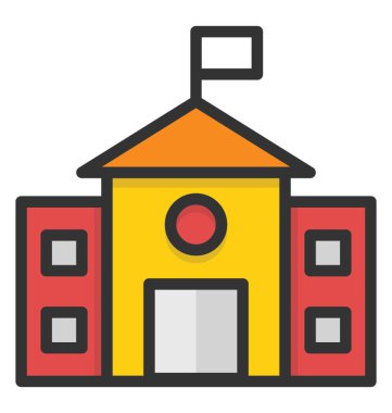 Okul vektör simgesi