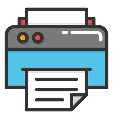 Yazıcı vektör simgesi