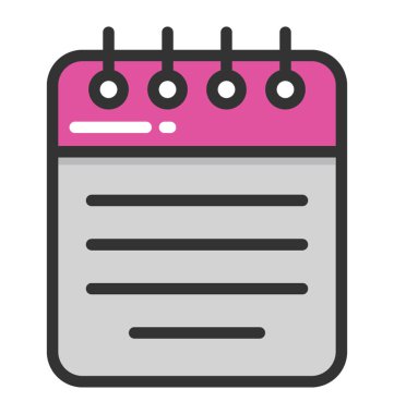 Not defteri vektör simgesi