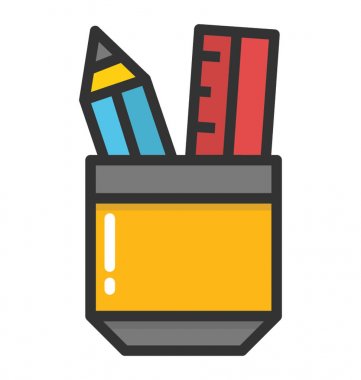 kalem case vektör simgesi