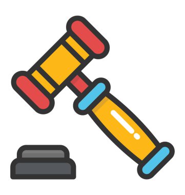 Açık artırma vektör simgesi