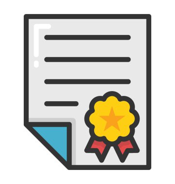 Diploma vektör simgesi